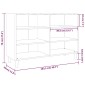 vidaXL Ραφιέρα Γκρι Sonoma 103,5 x 35 x 70 εκ. από Μοριοσανίδα