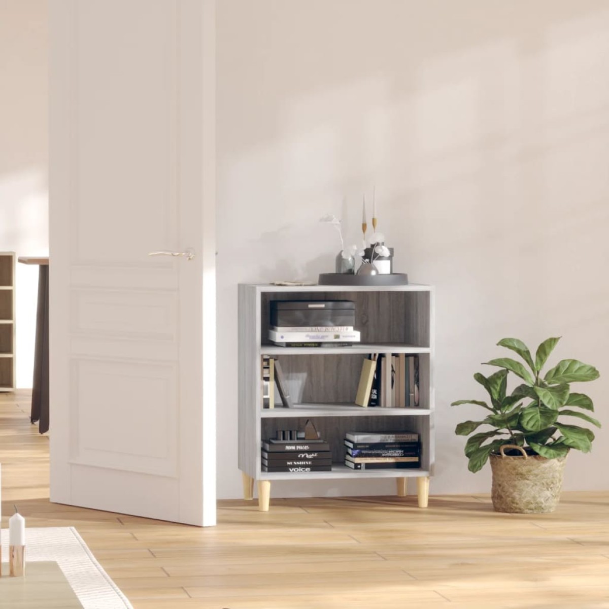 vidaXL Ραφιέρα Γκρι Sonoma 57 x 35 x 70 εκ. από Μοριοσανίδα