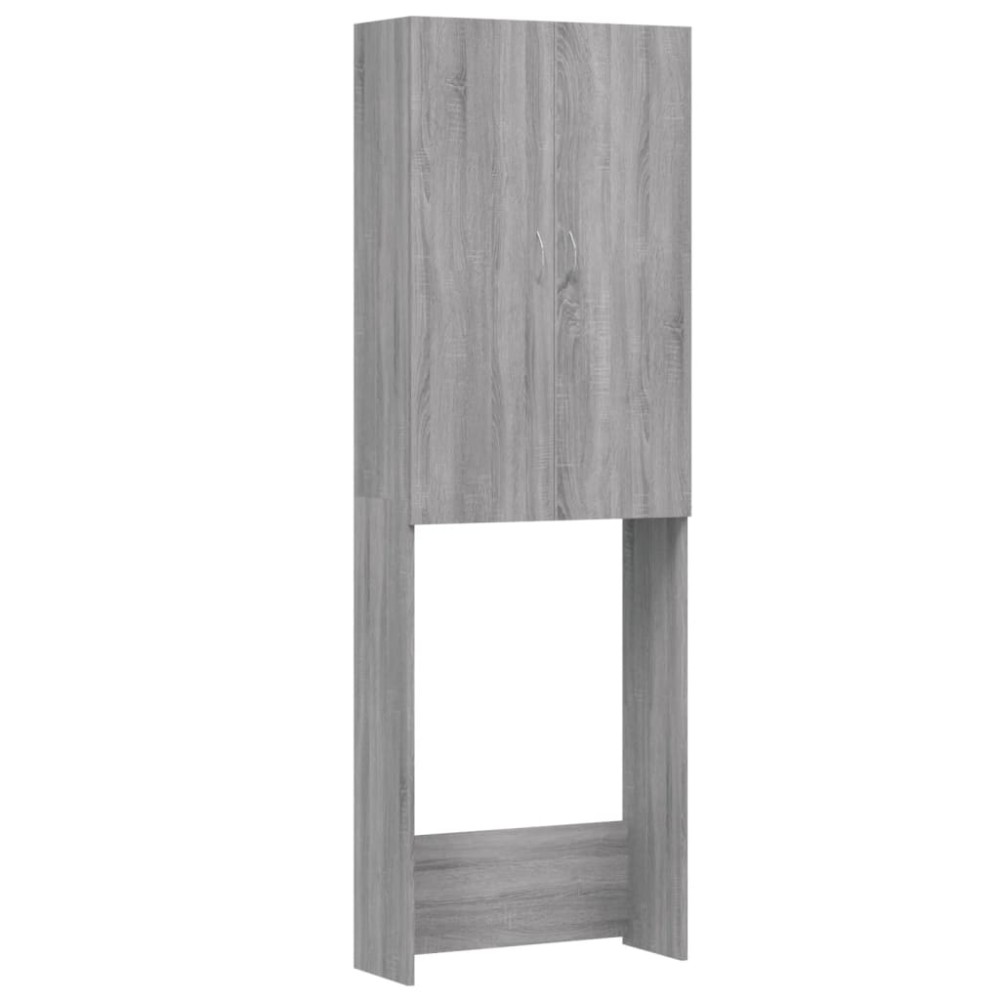 vidaXL Ντουλάπι Πλυντηρίου Γκρι Sonoma 64 x 25,5 x 190 εκ.