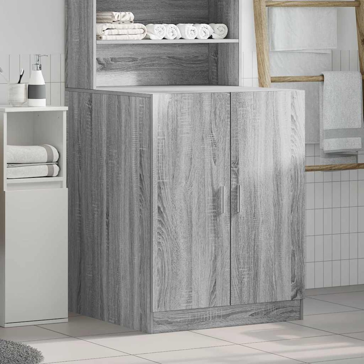 vidaXL Ντουλάπι Πλυντηρίου Γκρι Sonoma 71 x 71,5 x 91,5 εκ.