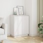 vidaXL Ντουλάπι Λευκό 60 x 34 x 75 εκ. από Μασίφ Ξύλο Πεύκου