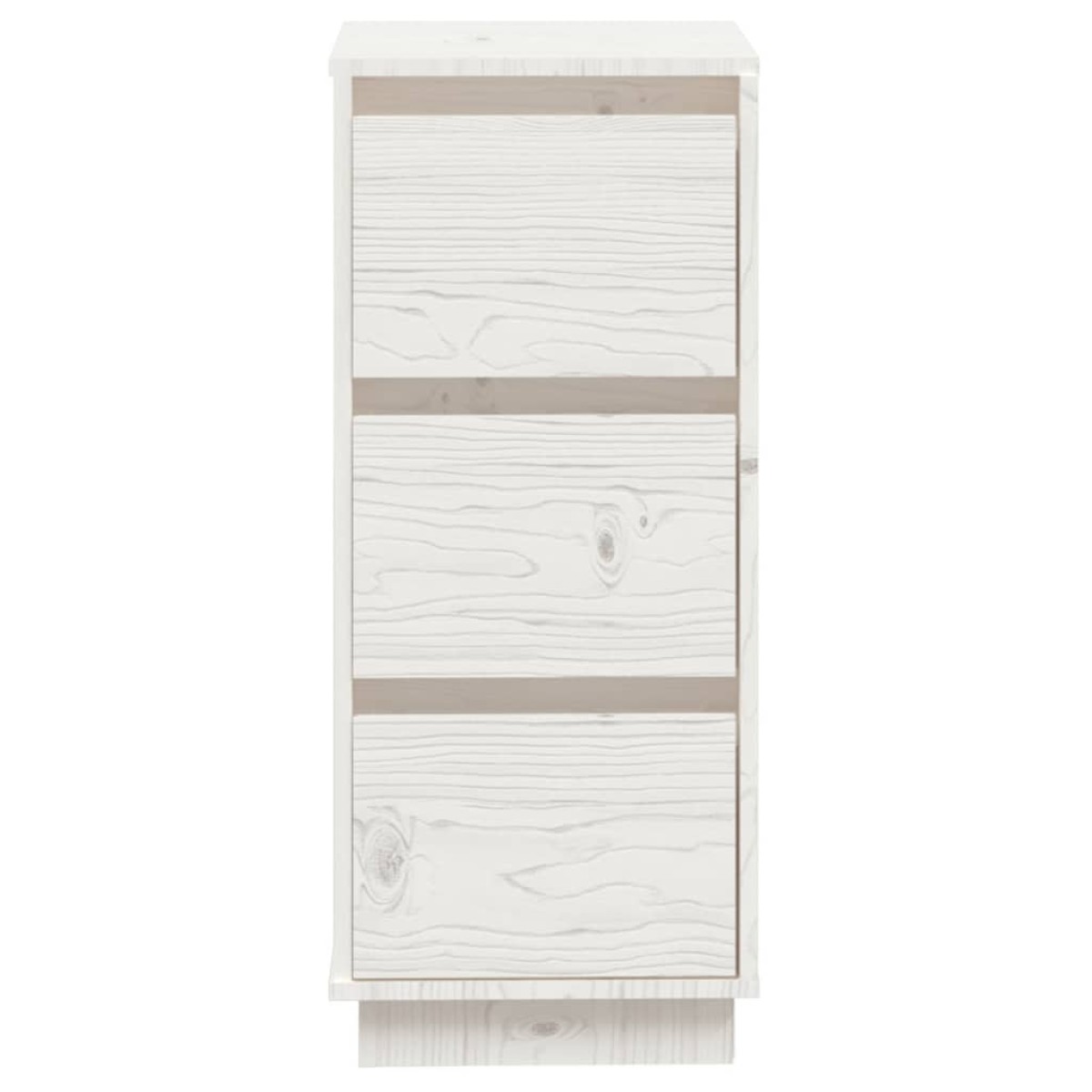 vidaXL Συρταριέρα Λευκή 32 x 34 x 75 εκ. από Μασίφ Ξύλο Πεύκου