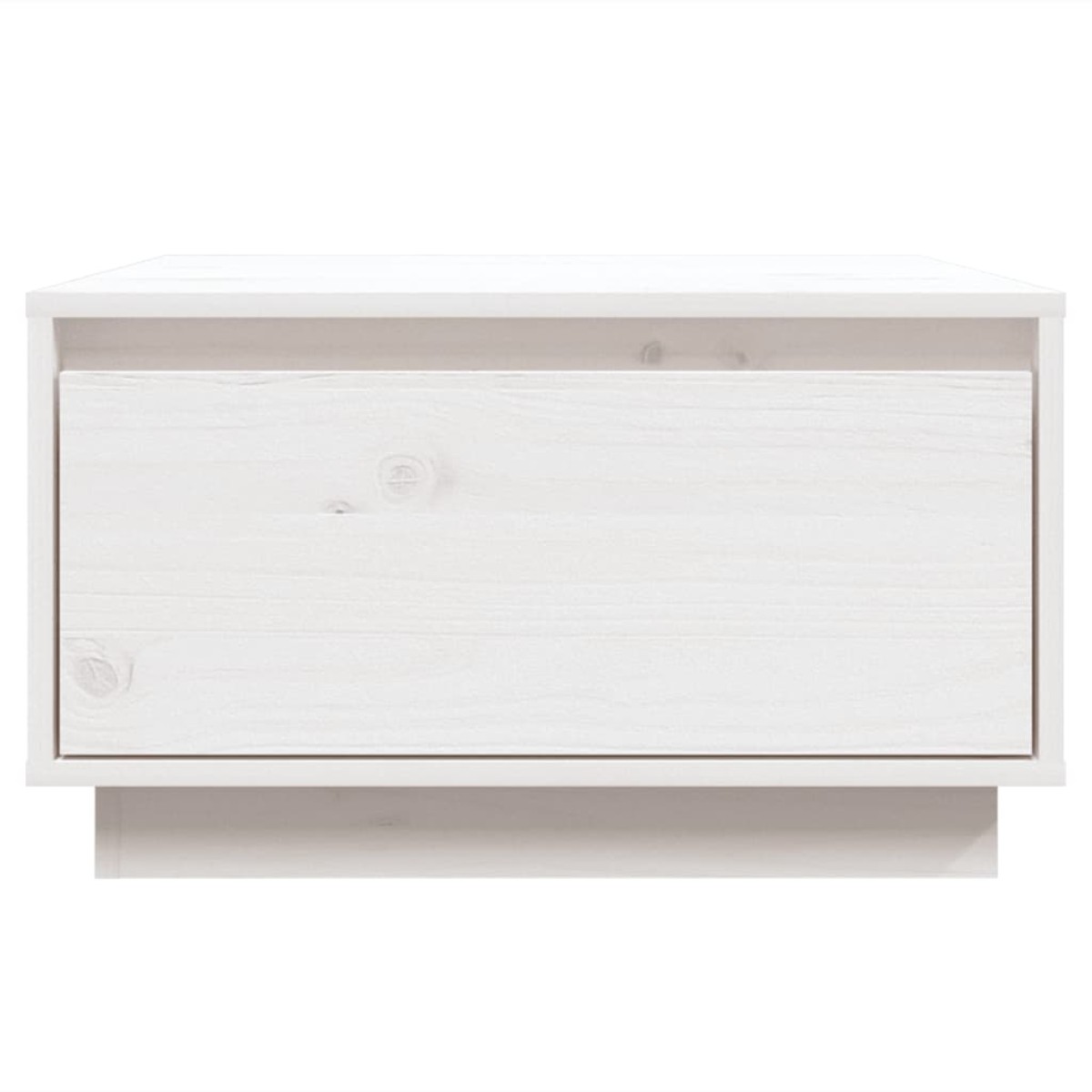 vidaXL Τραπεζάκι Σαλονιού Λευκό 55 x 56 x 32 εκ. από Μασίφ Ξύλο Πεύκου