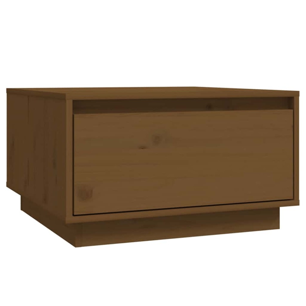 vidaXL Τραπεζάκι Σαλονιού Καφέ Μελί 55x56x32 εκ. από Μασίφ Ξύλο Πεύκου
