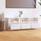 vidaXL Έπιπλο Τηλεόρασης Λευκό 140 x 37 x 50 εκ. από Μασίφ Ξύλο Πεύκου