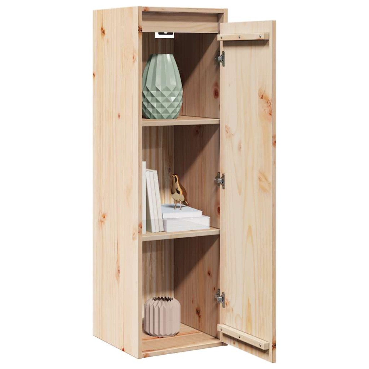vidaXL Ντουλάπι Τοίχου 30 x 30 x 100 εκ. από Μασίφ Ξύλο Πεύκου