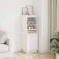 vidaXL Ντουλάπι Ψηλό Λευκό 37 x 34 x 110 εκ. από Μασίφ Ξύλο Πεύκου