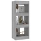 vidaXL Βιβλιοθήκη/Διαχωρ. Χώρου Γκρι Sonoma 40x30x103 εκ. Μοριοσανίδα