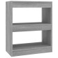 vidaXL Βιβλιοθήκη/Διαχωριστικό Χώρου Γκρι Sonoma 60x30x72 εκ.