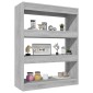 vidaXL Βιβλιοθήκη/Διαχωρ. Χώρου Γκρι Sonoma 80x30x103 εκ Επεξεργ. Ξύλο