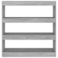 vidaXL Βιβλιοθήκη/Διαχωριστικό Χώρου Γκρι Sonoma 100 x 30 x 103 εκ.