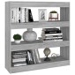 vidaXL Βιβλιοθήκη/Διαχωριστικό Χώρου Γκρι Sonoma 100 x 30 x 103 εκ.