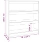 vidaXL Βιβλιοθήκη/Διαχωριστικό Χώρου Γκρι Sonoma 100 x 30 x 103 εκ.