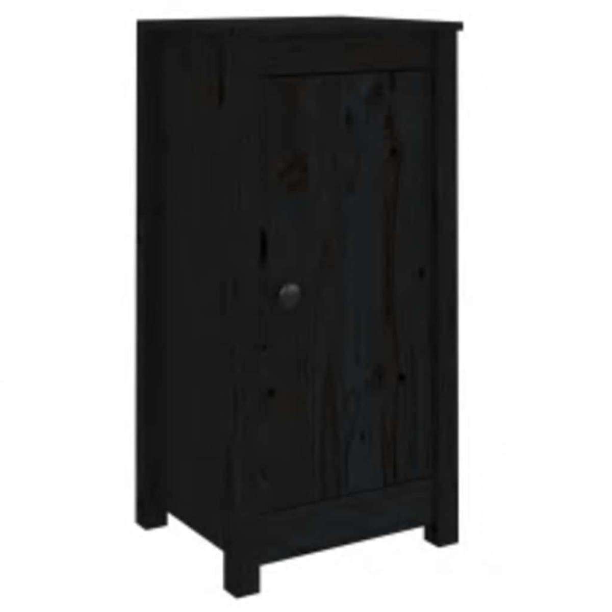 vidaXL Ντουλάπια 2 τεμ. Μαύρα 40x35x80 εκ. από Μασίφ Ξύλο Πεύκου