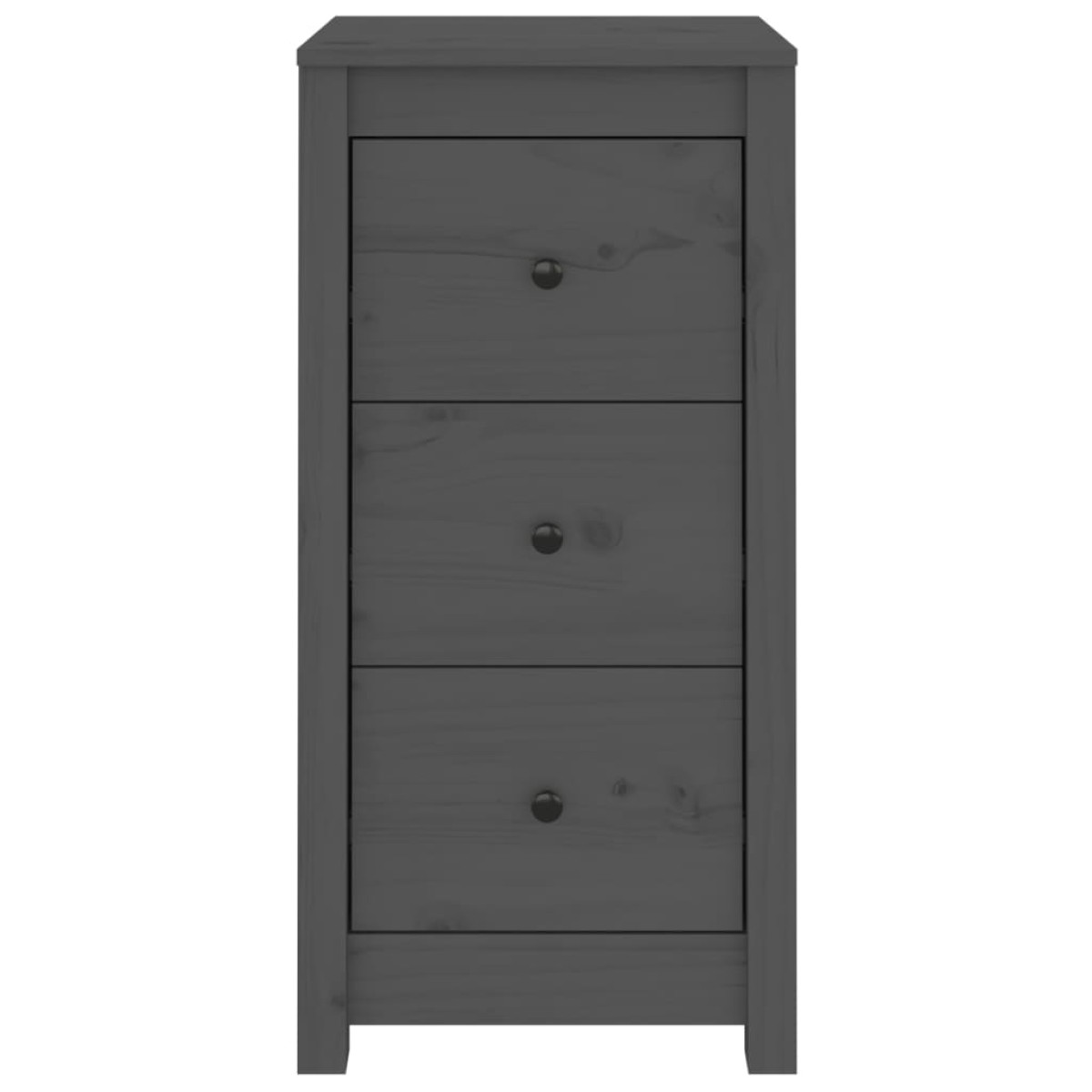 vidaXL Συρταριέρες 2 τεμ. Γκρι 40 x 35 x 80 εκ. από Μασίφ Ξύλο Πεύκου