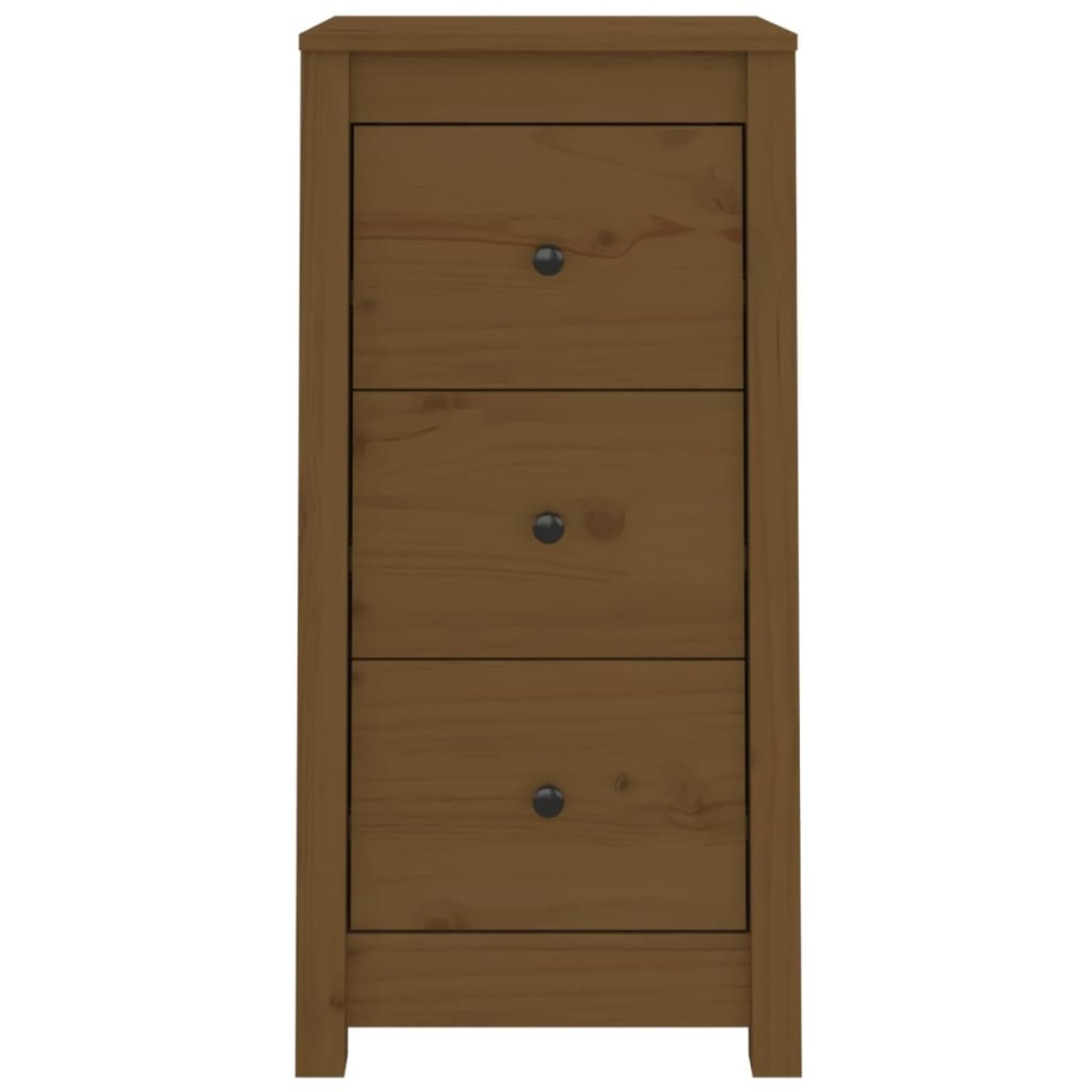 vidaXL Συρταριέρες 2 τεμ. Καφέ Μελί 40x35x80 εκ. από Μασίφ Ξύλο Πεύκου