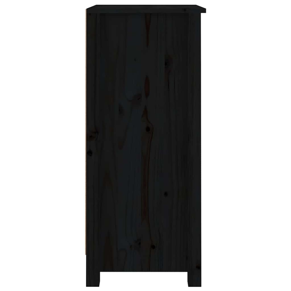 vidaXL Ντουλάπια 2 τεμ. Μαύρα 40x35x80 εκ. από Μασίφ Ξύλο Πεύκου