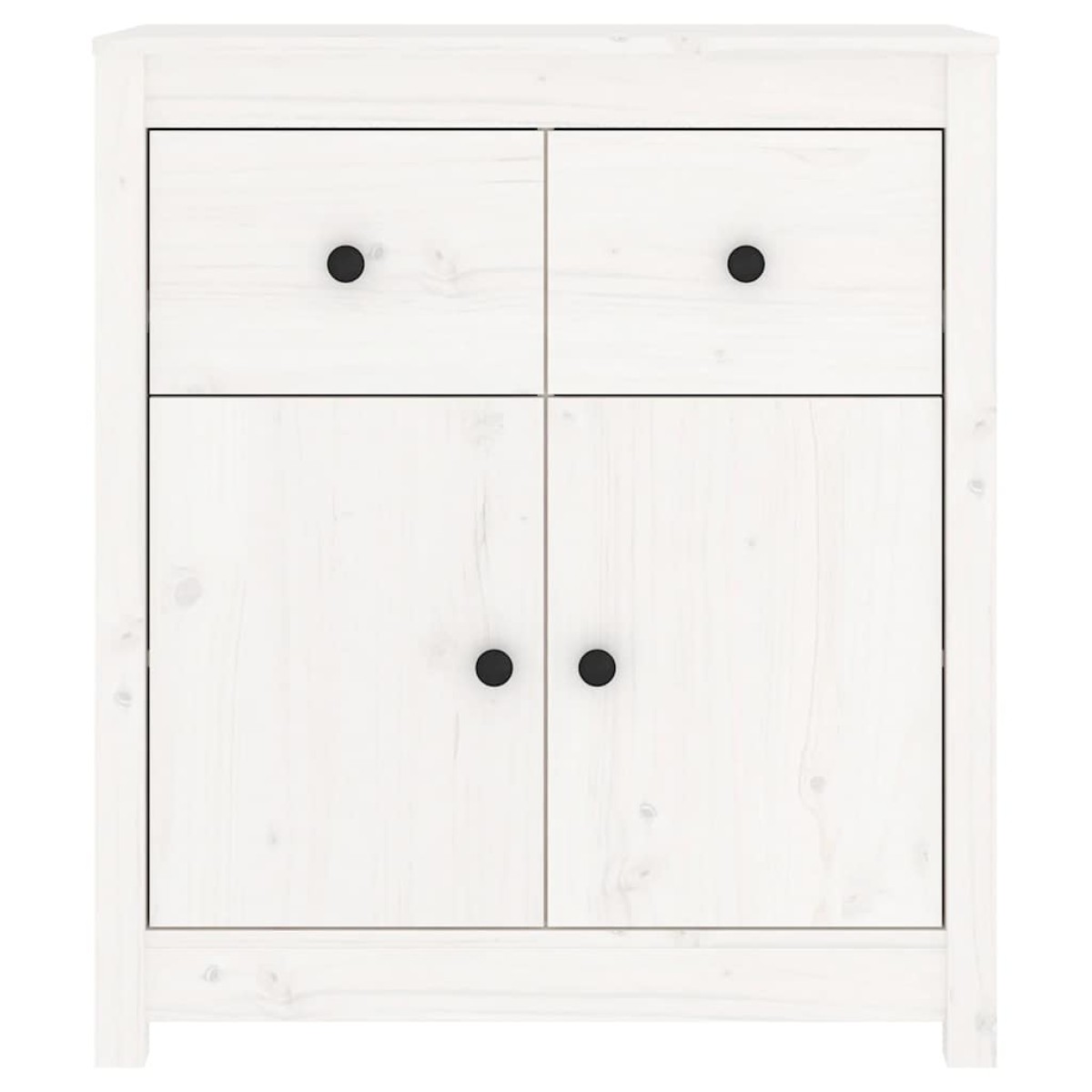 vidaXL Συρταριέρα Λευκή 70 x 35 x 80 εκ. από Μασίφ Ξύλο Πεύκου