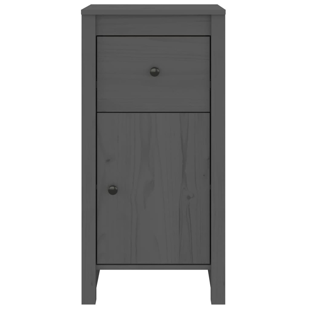 vidaXL Συρταριέρες 2 τεμ. Γκρι 40 x 35 x 80 εκ. από Μασίφ Ξύλο Πεύκου