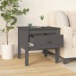 vidaXL Βοηθητικό Τραπέζι Γκρι 50x50x49 εκ. από Μασίφ Ξύλο Πεύκου