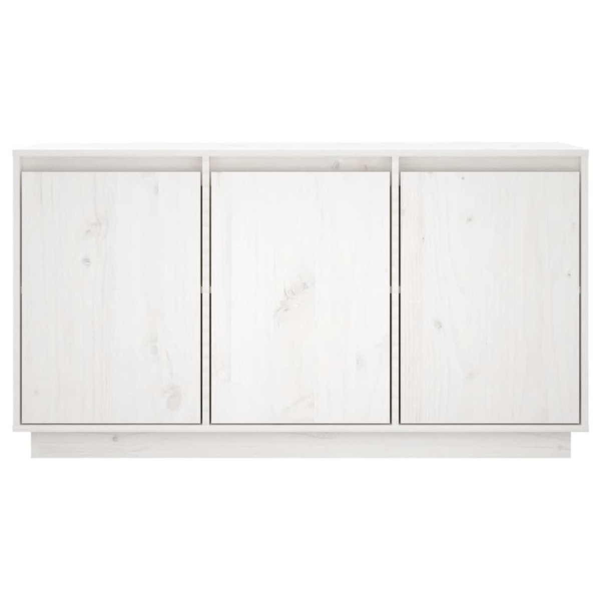 vidaXL Μπουφές με Συρτάρια Λευκός 111x34x60 εκ. από Μασίφ Ξύλο Πεύκου