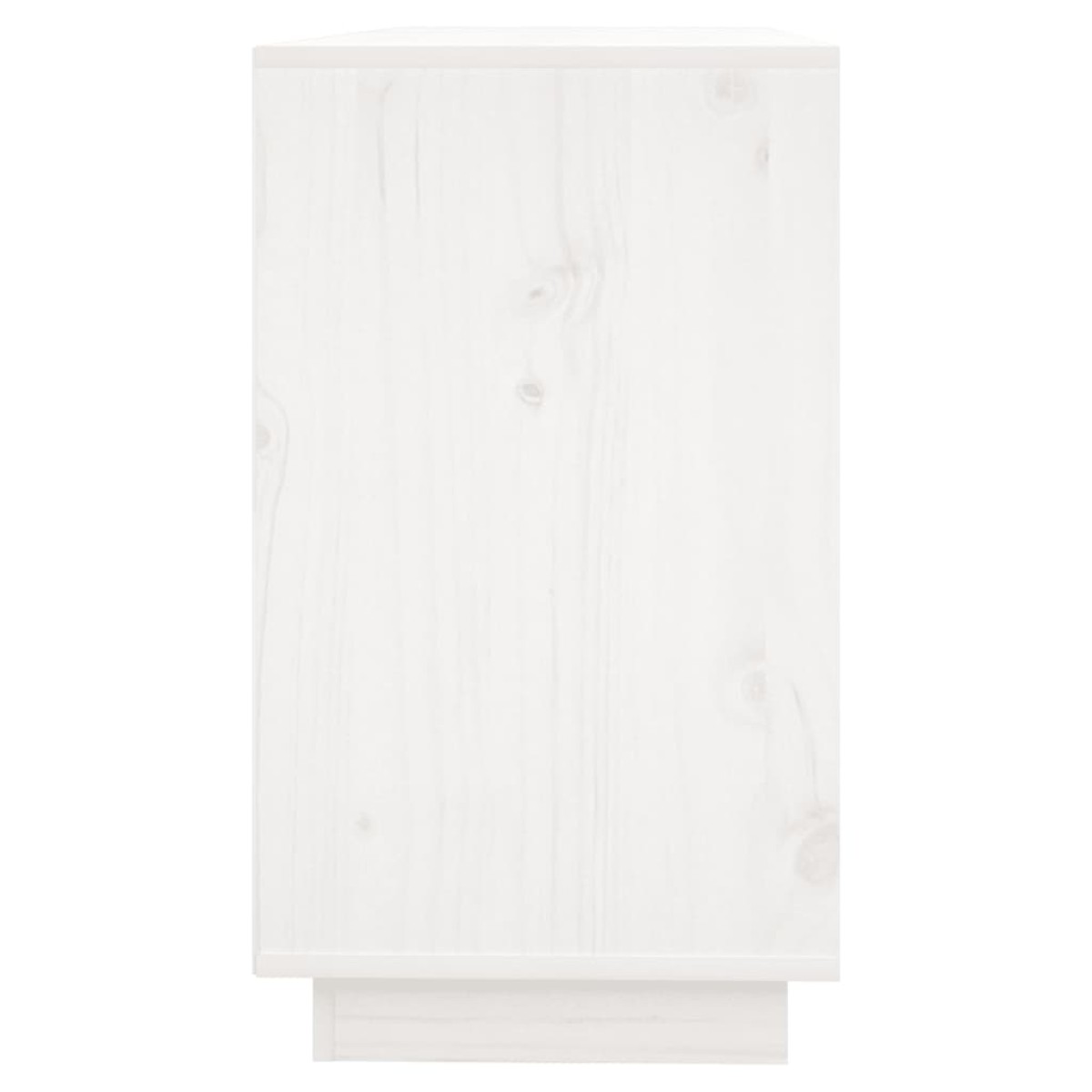 vidaXL Μπουφές με Συρτάρια Λευκός 111x34x60 εκ. από Μασίφ Ξύλο Πεύκου