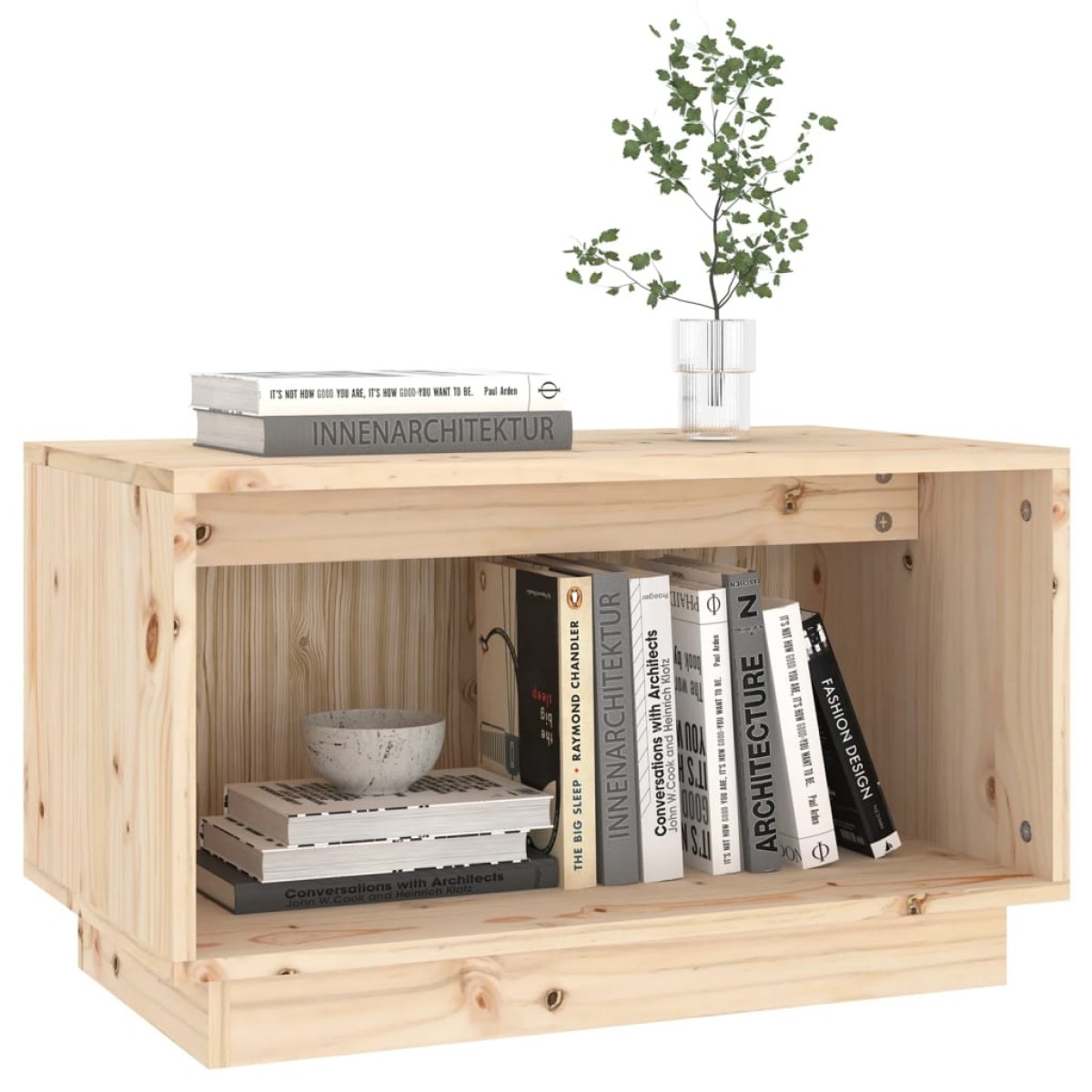 vidaXL Έπιπλο Τηλεόρασης 60 x 35 x 35 εκ. από Μασίφ Ξύλο Πεύκου