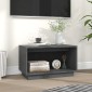 vidaXL Έπιπλο Τηλεόρασης Γκρι 60 x 35 x 35εκ. από Μασίφ Ξύλο Πεύκου