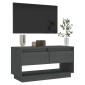 vidaXL Έπιπλο Τηλεόρασης Γκρι 74 x 34 x 40 εκ. από Μασίφ Ξύλο Πεύκου