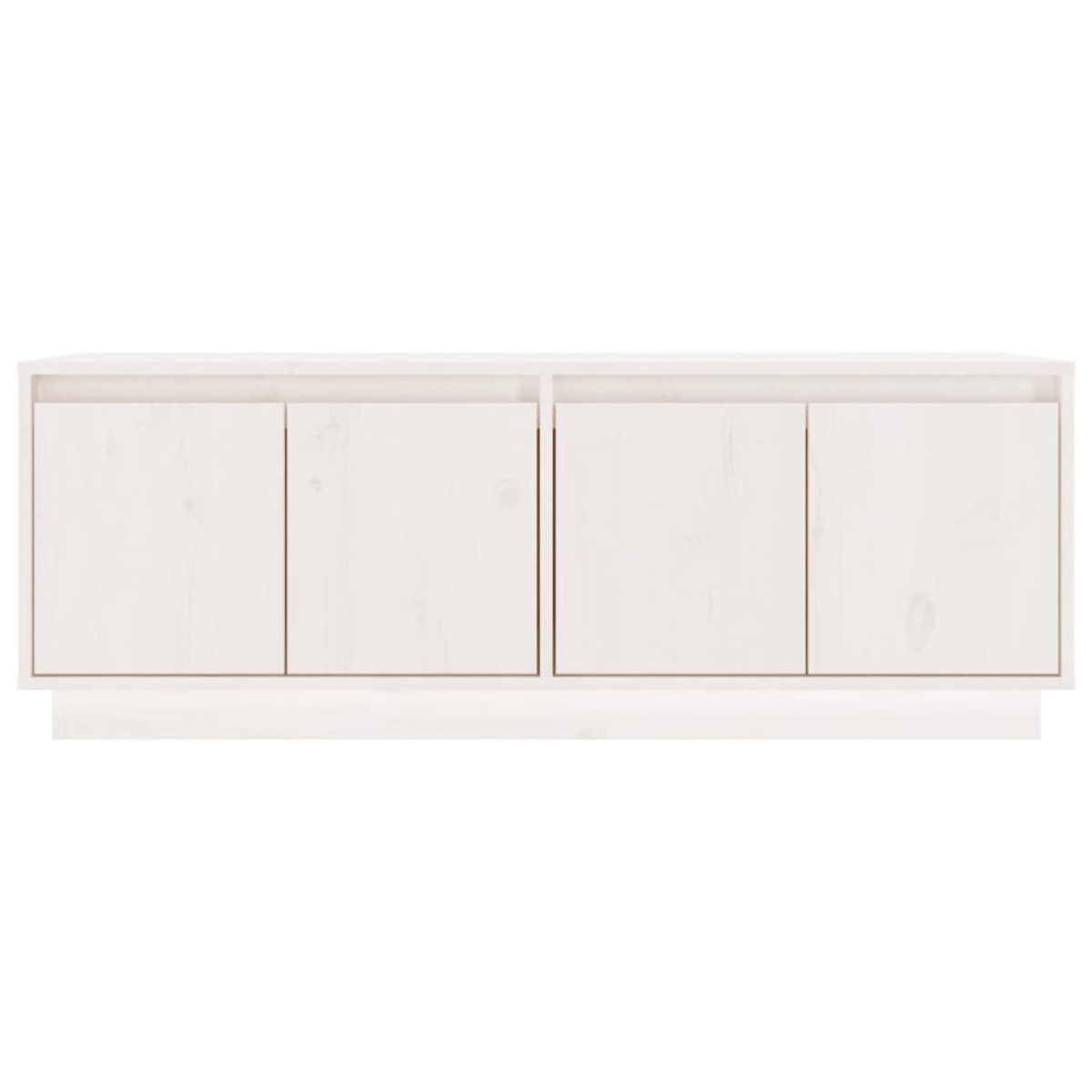 vidaXL Έπιπλο Τηλεόρασης Λευκό 110 x 34 x 40 εκ. από Μασίφ Ξύλο Πεύκου