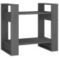 vidaXL Βιβλιοθήκη/Διαχωριστικό Χώρου Γκρι 60x35x57 εκ. Μασίφ Πεύκο
