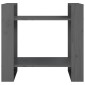 vidaXL Βιβλιοθήκη/Διαχωριστικό Χώρου Γκρι 60x35x57 εκ. Μασίφ Πεύκο