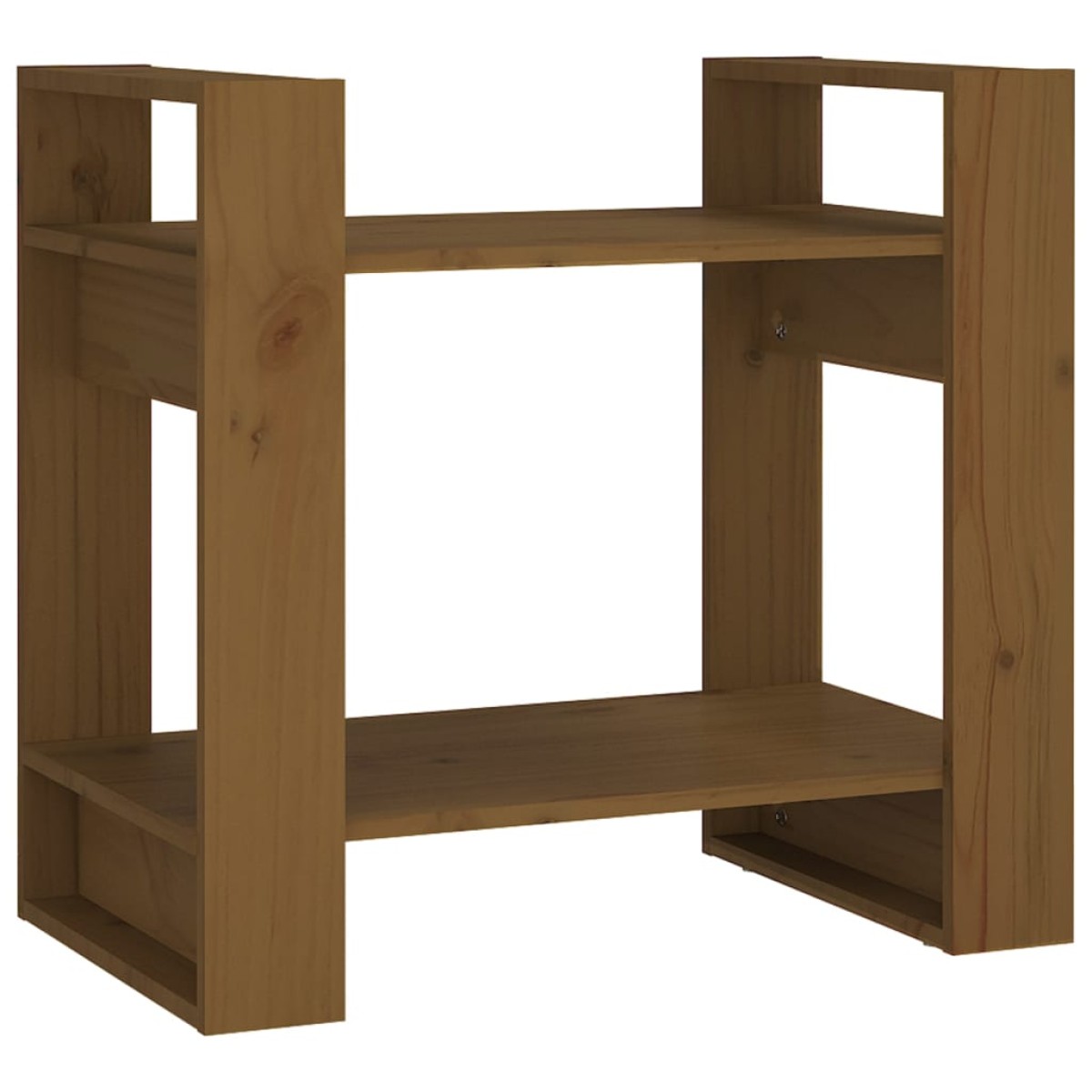 vidaXL Βιβλιοθήκη/Διαχωριστικό Χώρου Μελί 60 x 35 x 57 εκ. Μασίφ Ξύλο