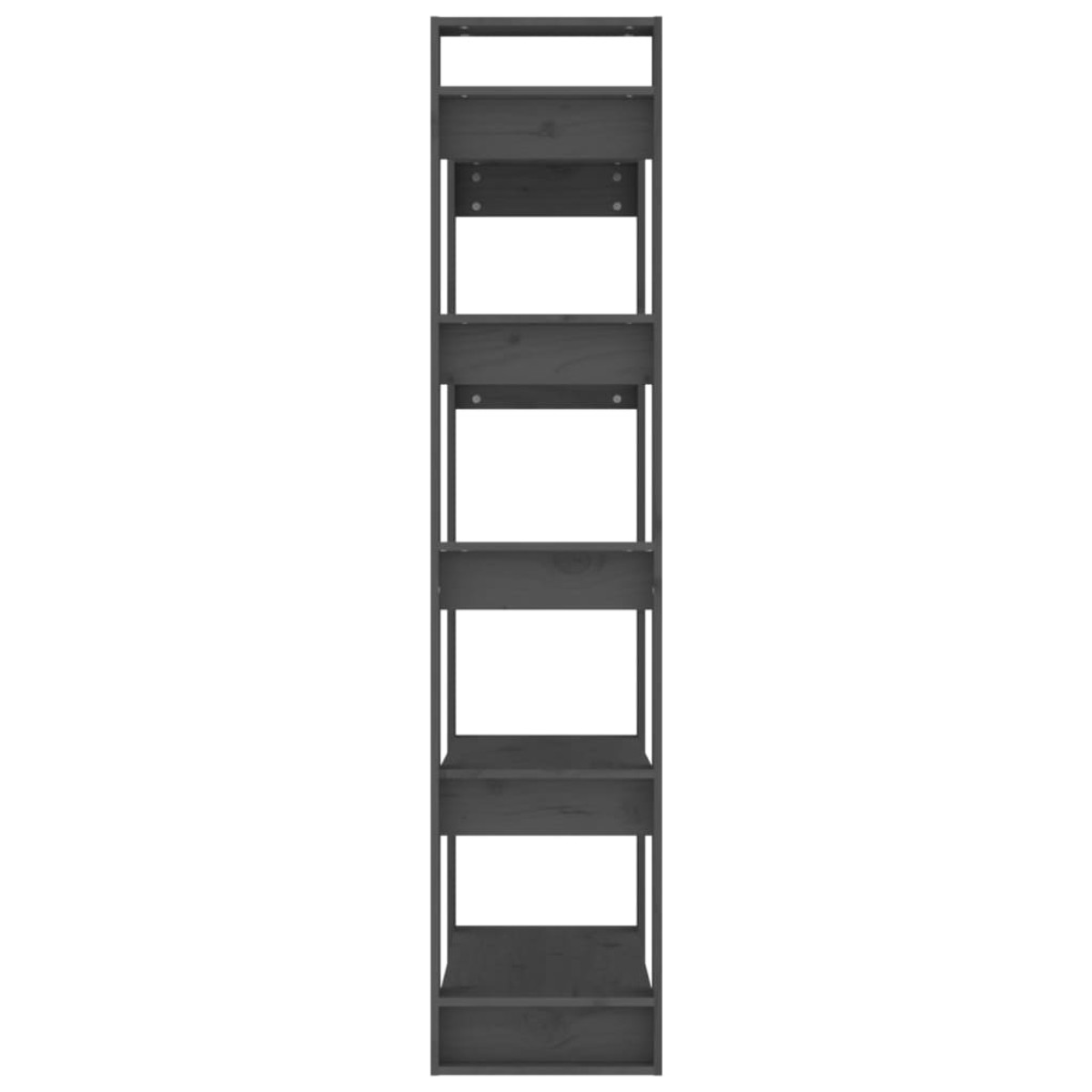 vidaXL Βιβλιοθήκη/Διαχωριστικό Χώρου Γκρι 80x35x160 εκ. Μασίφ Ξύλο