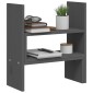 vidaXL Βάση Οθόνης Γκρι (39-72)x17x43 εκ. από Μασίφ Ξύλο Πεύκου