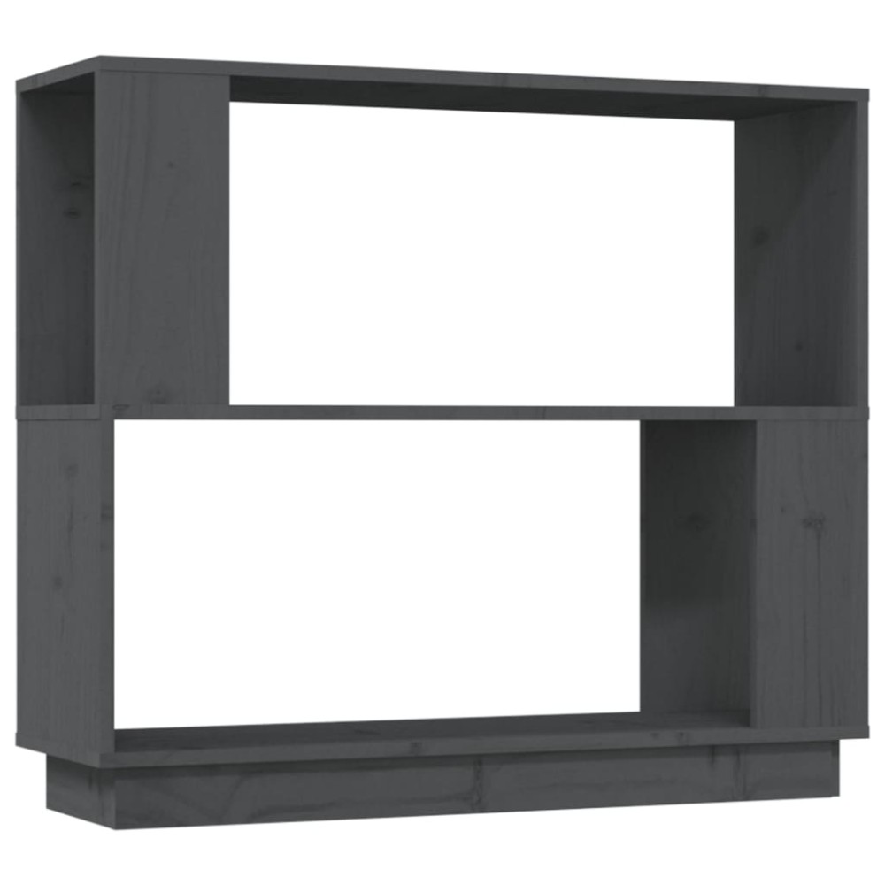 vidaXL Βιβλιοθήκη/Διαχωριστικό Χώρου Γκρι 80x25x70 εκ. Μασίφ Πεύκο