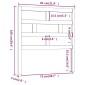 vidaXL Κεφαλάρι κρεβατιού Μαύρο 81x4x100 εκ. από Μασίφ Ξύλο Πεύκου