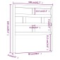 vidaXL Κεφαλάρι Κρεβατιού 106x4x100 εκ. από Μασίφ Ξύλο Πεύκου