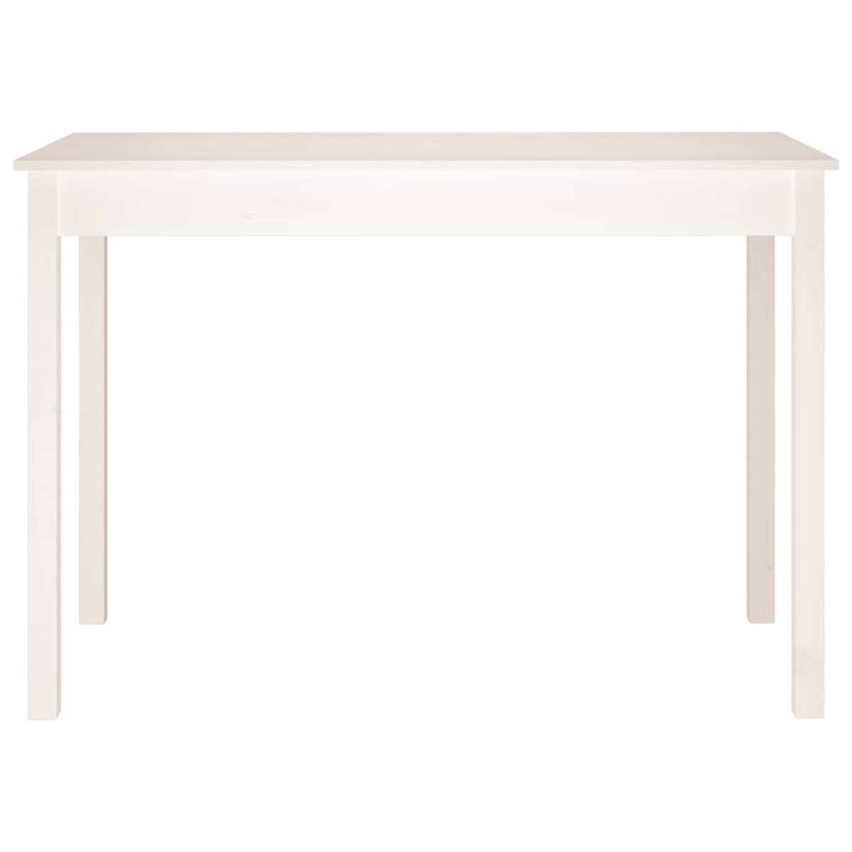 vidaXL Τραπεζαρία Λευκή 110 x 55 x 75 εκ. από Μασίφ Ξύλο Πεύκου