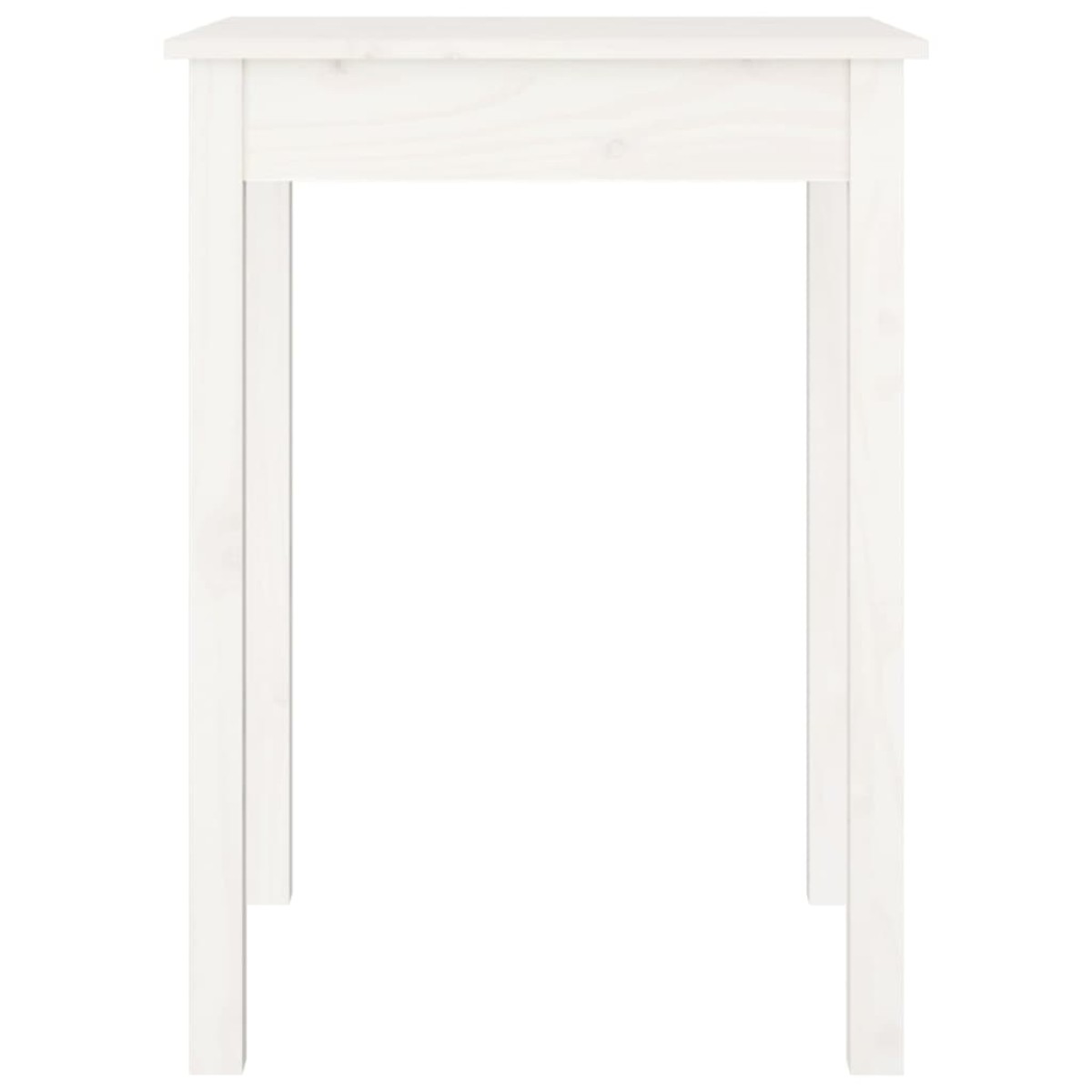 vidaXL Τραπεζαρία Λευκή 55 x 55 x 75 εκ. από Μασίφ Ξύλο Πεύκου