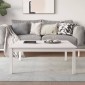 vidaXL Τραπεζάκι Σαλονιού Λευκό 100x100x40 εκ από Μασίφ Ξύλο Πεύκου