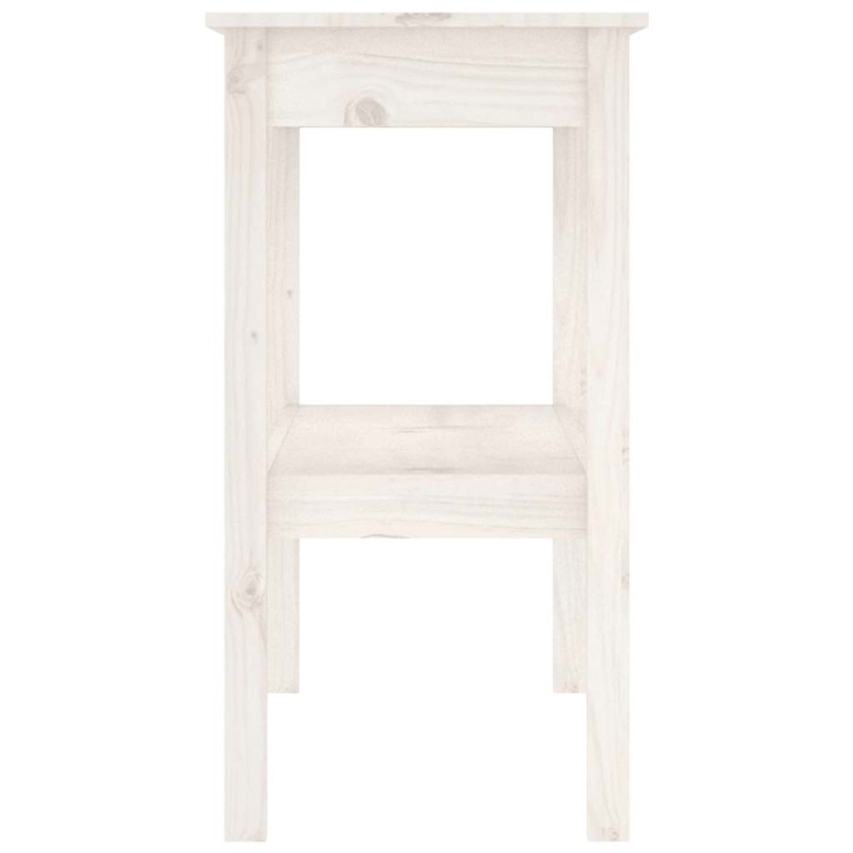 vidaXL Τραπέζι κονσόλα άσπρο 110x40x75 εκ. από Μασίφ Ξύλο Πεύκου