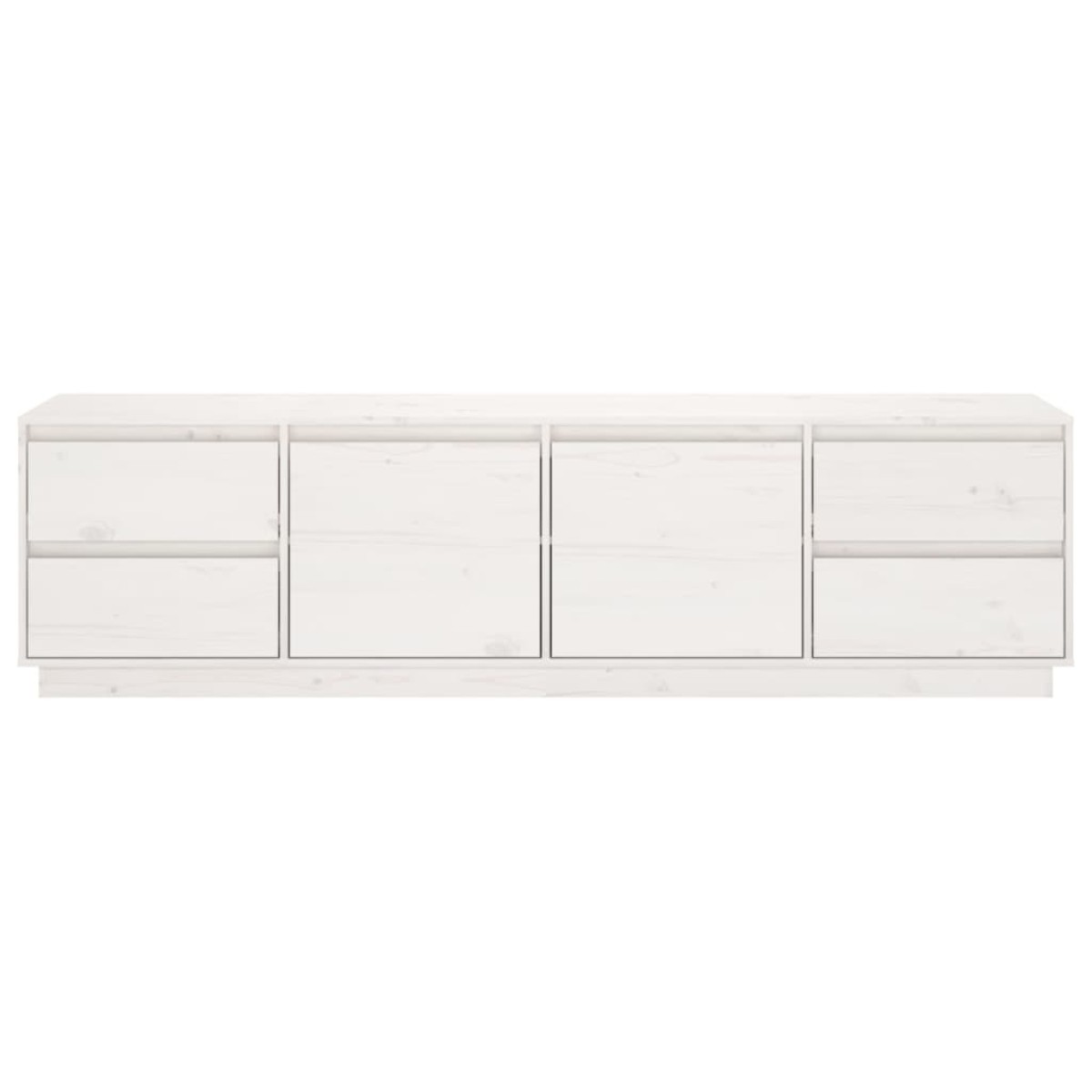 vidaXL Έπιπλο Τηλεόρασης Λευκό 176x37x47,5 εκ. από Μασίφ Ξύλο Πεύκου