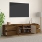 vidaXL Έπιπλο Τηλεόρασης Καφέ Μελί 176x37x47,5εκ από Μασίφ Ξύλο Πεύκου