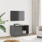 vidaXL Έπιπλο Τηλεόρασης Γκρι 74x35x44 εκ. από Μασίφ Ξύλο Πεύκου
