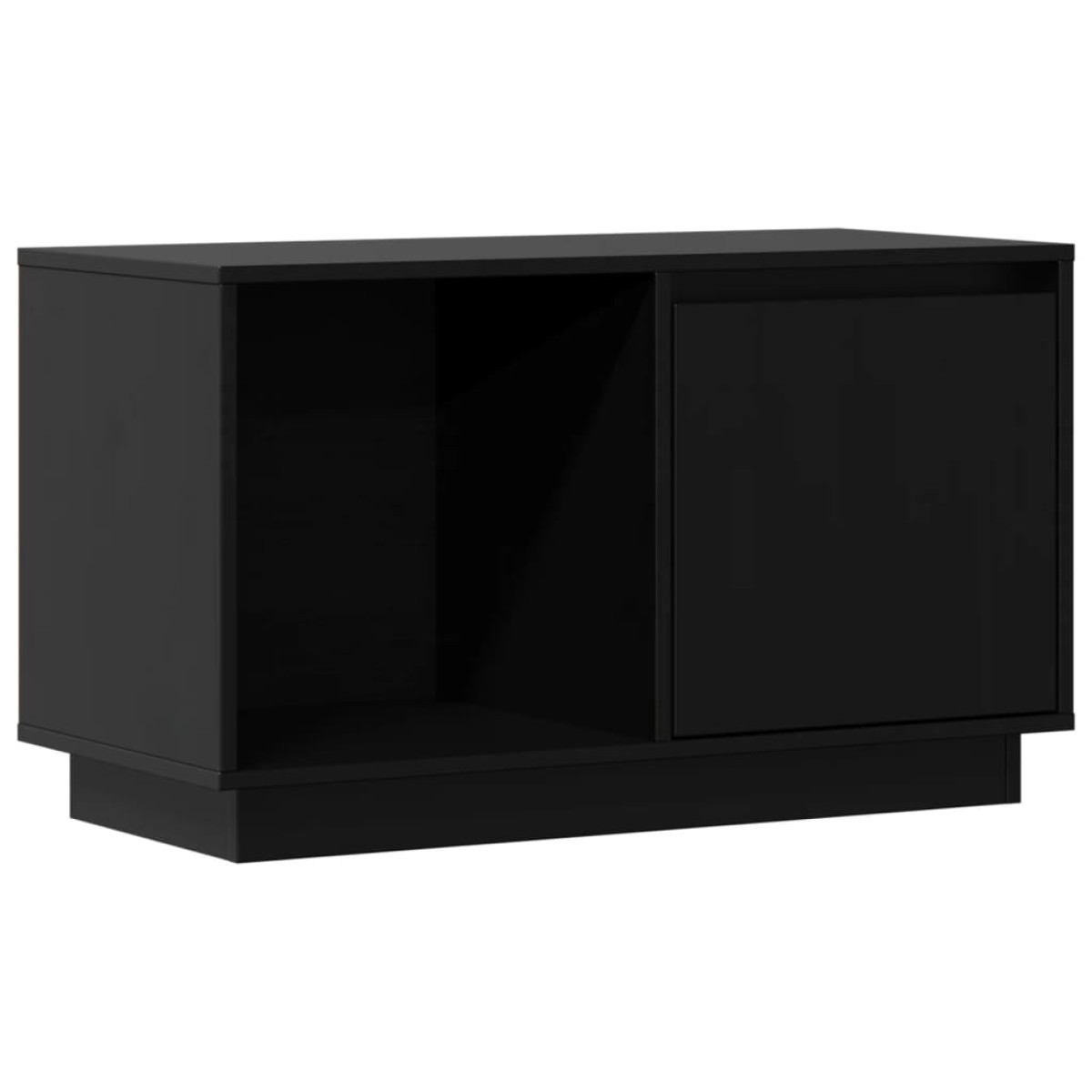 vidaXL Έπιπλο Τηλεόρασης Μαύρο 74 x 35 x 44 εκ. από Μασίφ Ξύλο Πεύκου