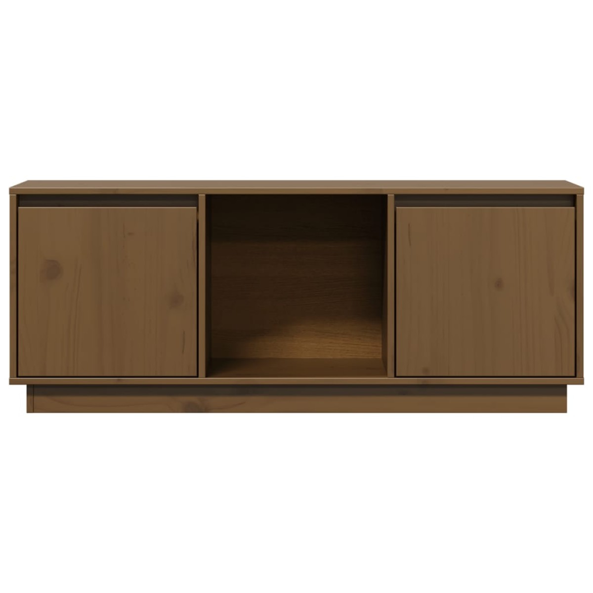 vidaXL Έπιπλο Τηλεόρασης Καφέ Μελί 110,5x35x44εκ από Μασίφ Ξύλο Πεύκου