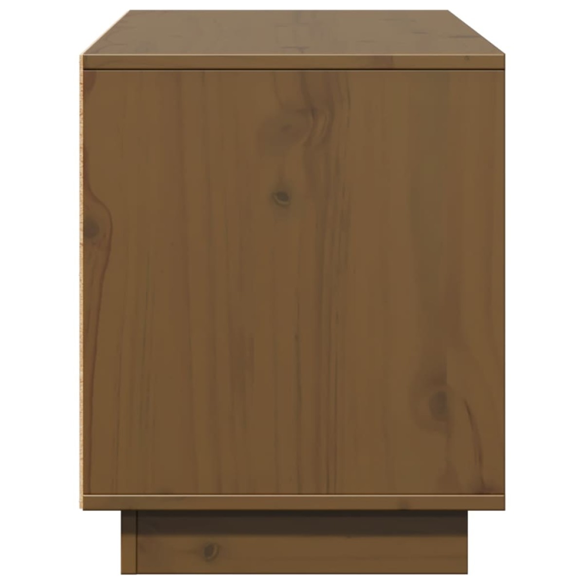 vidaXL Έπιπλο Τηλεόρασης Καφέ Μελί 110,5x35x44εκ από Μασίφ Ξύλο Πεύκου