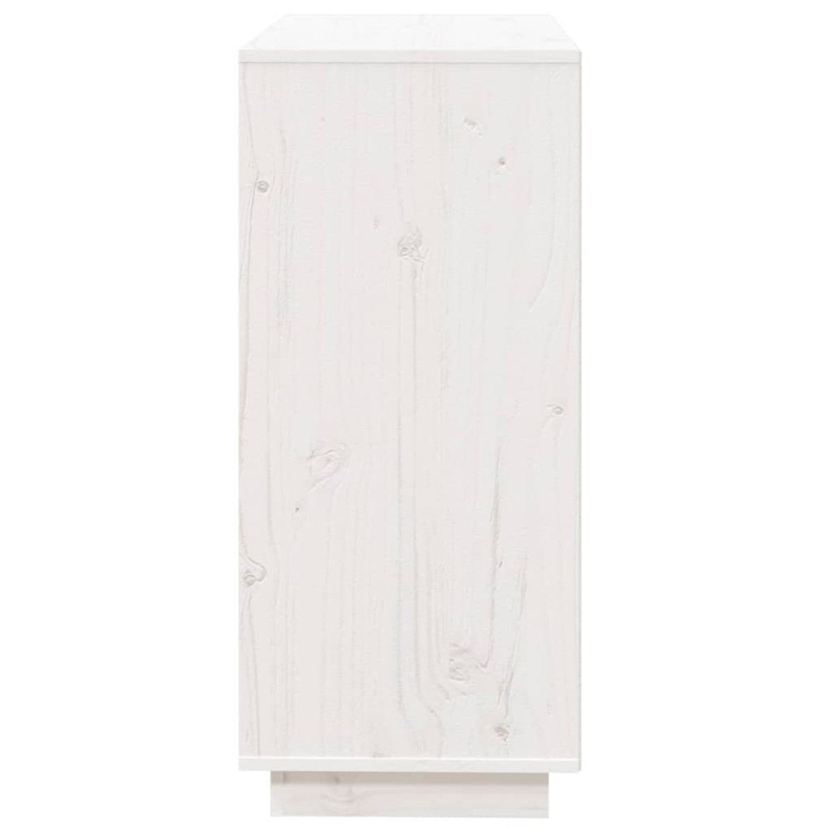 vidaXL Ντουλάπι Λευκό 74 x 35 x 80 εκ. από Μασίφ Ξύλο Πεύκου