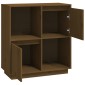 vidaXL Ντουλάπι Καφέ Μελί 74 x 35 x 80 εκ. από Μασίφ Ξύλο Πεύκου